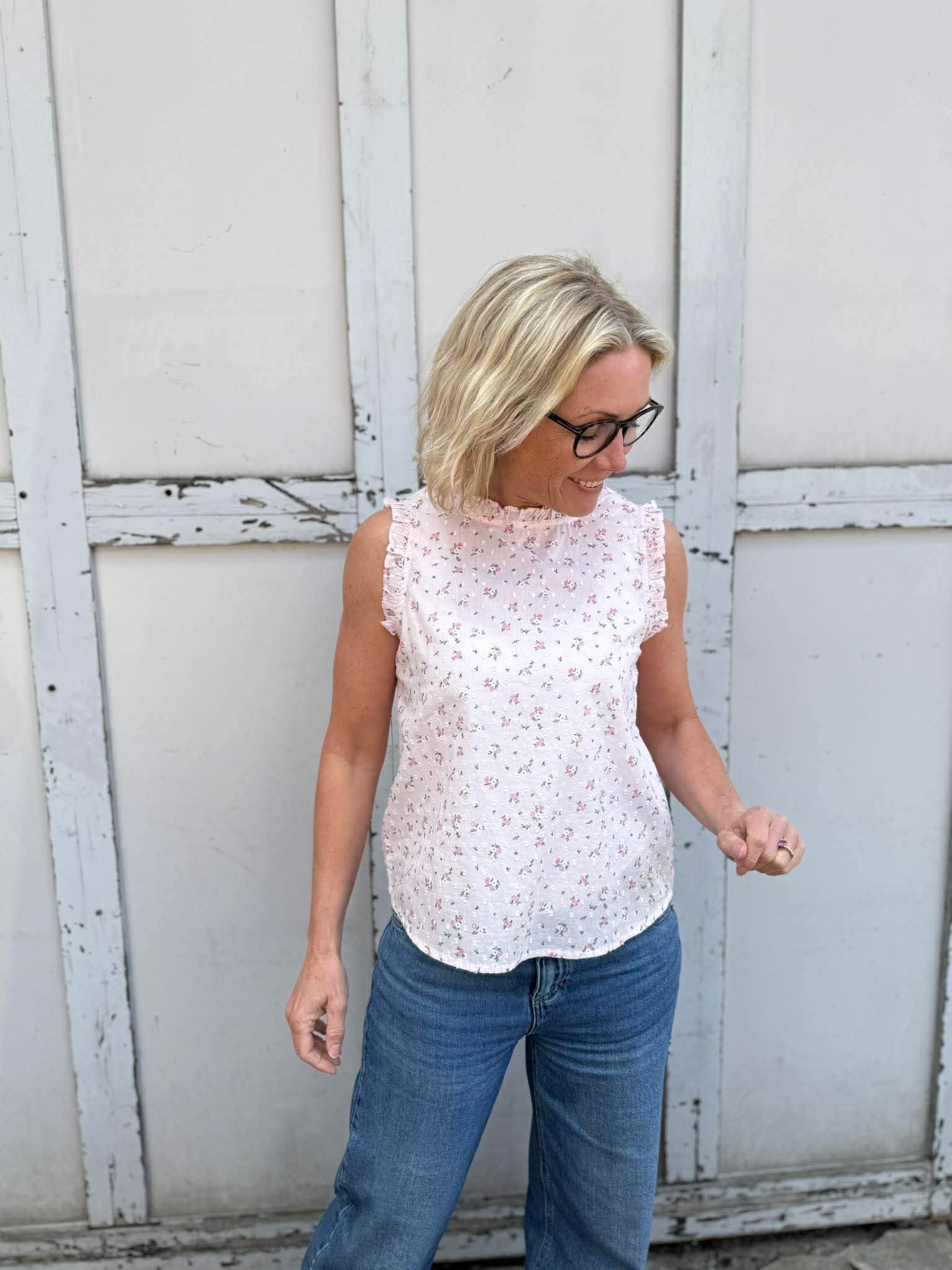 VMTRINE Top - Pink-A-Boo x Blomster